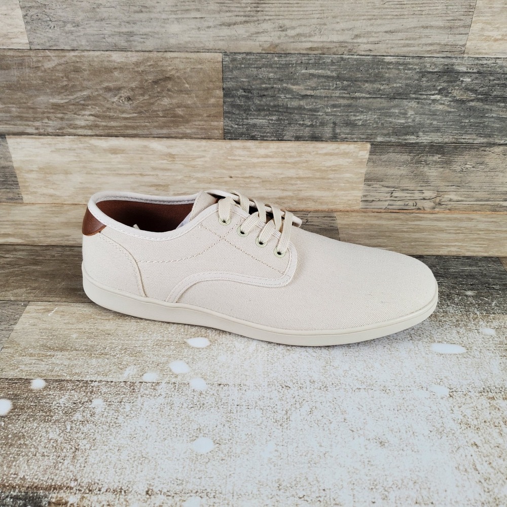 Steve Madden Fenta Mens Shoes Sz 9.5 M Running Cream Lace Up Round Toe Sneakers